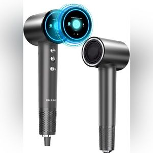 Brushless Professional Ionic Hair Dryer with Display Screen, Black